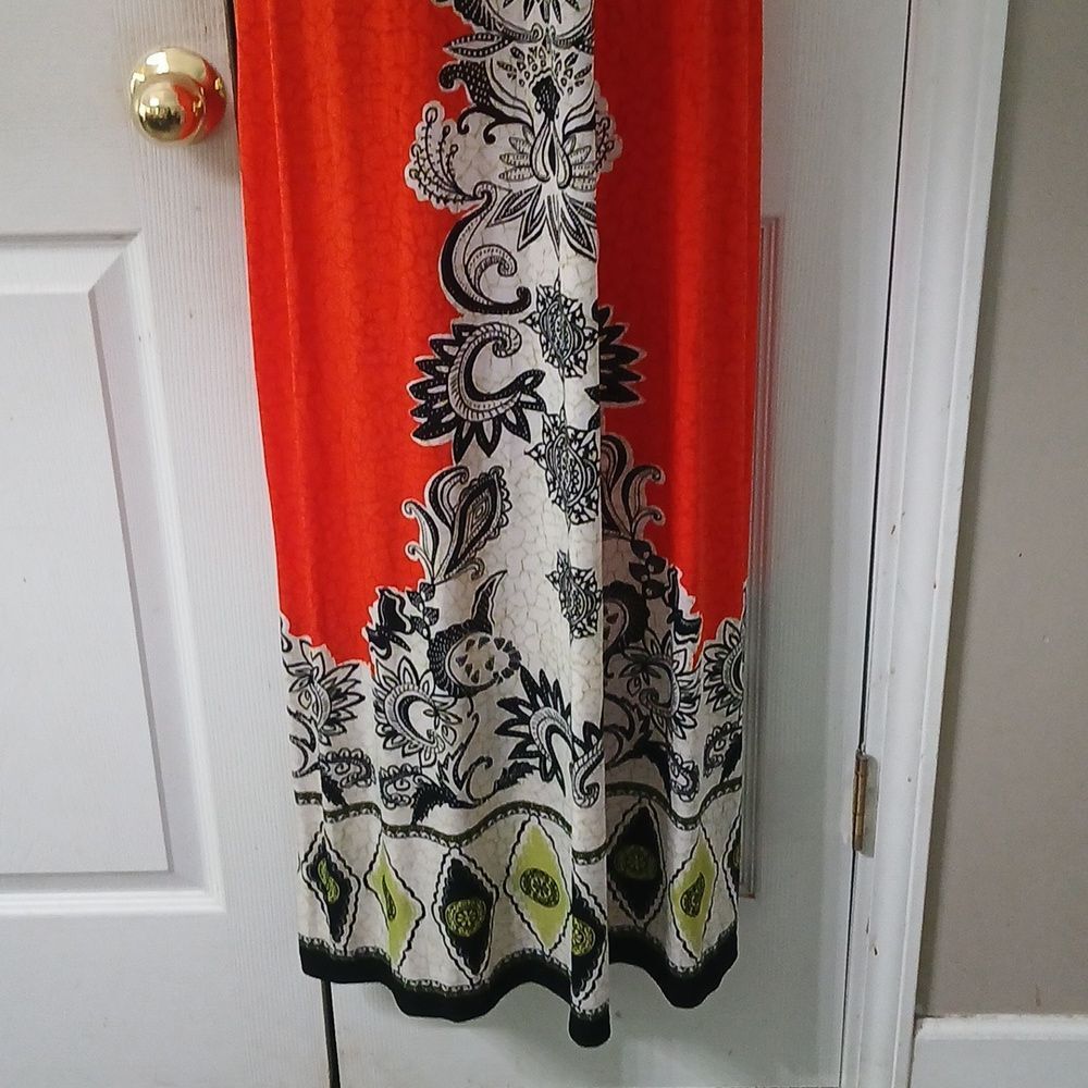 Deus Adjustable Strap Maxi Multi Patterned Summer… - image 2